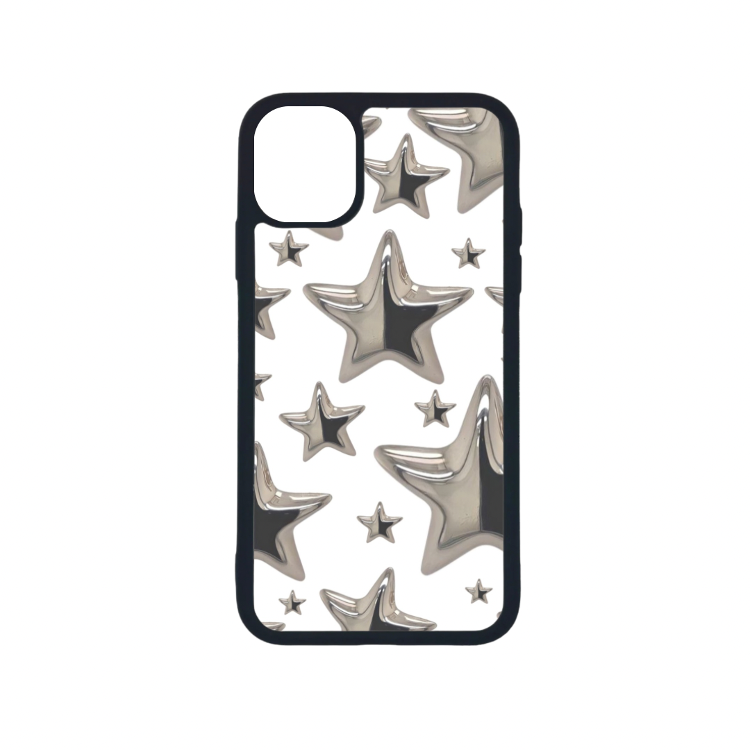 Zilver Stars Telefoonhoesje - Micaso