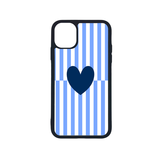 Blue Heart Stripes Telefoonhoesje - Micaso