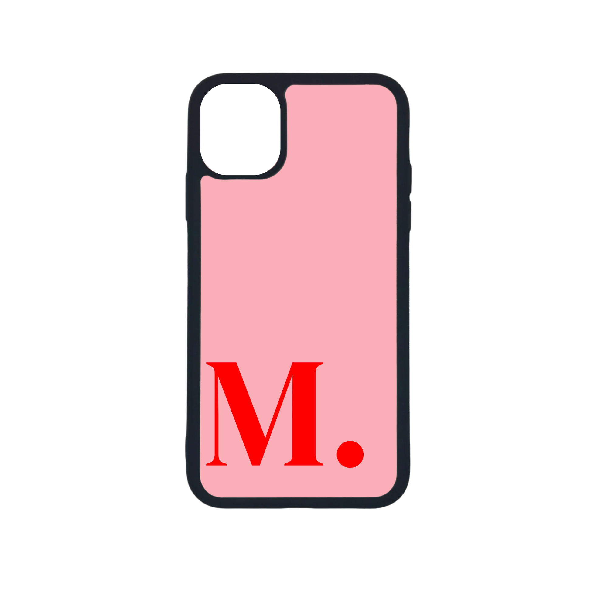 Pink Custom Letter Telefoonhoesje - Micaso