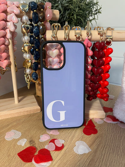 Light Blue Custom Letter Telefoonhoesje - Micaso