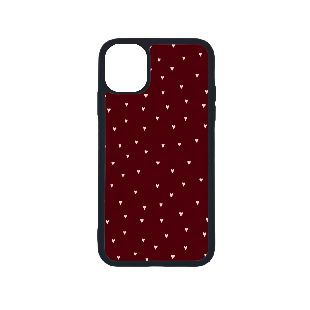 Burgundy Heart Telefoonhoesje - Micaso