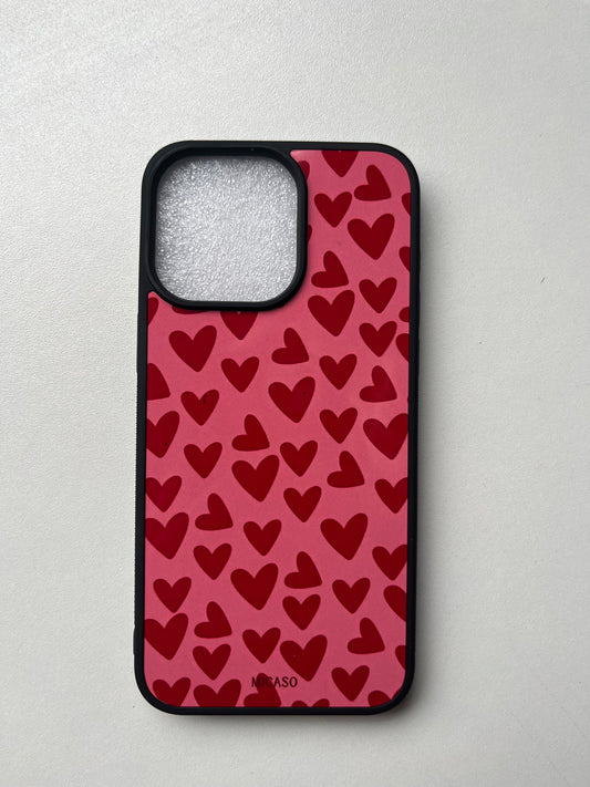 iPhone 15 Pro Max Red Hearts - Micaso