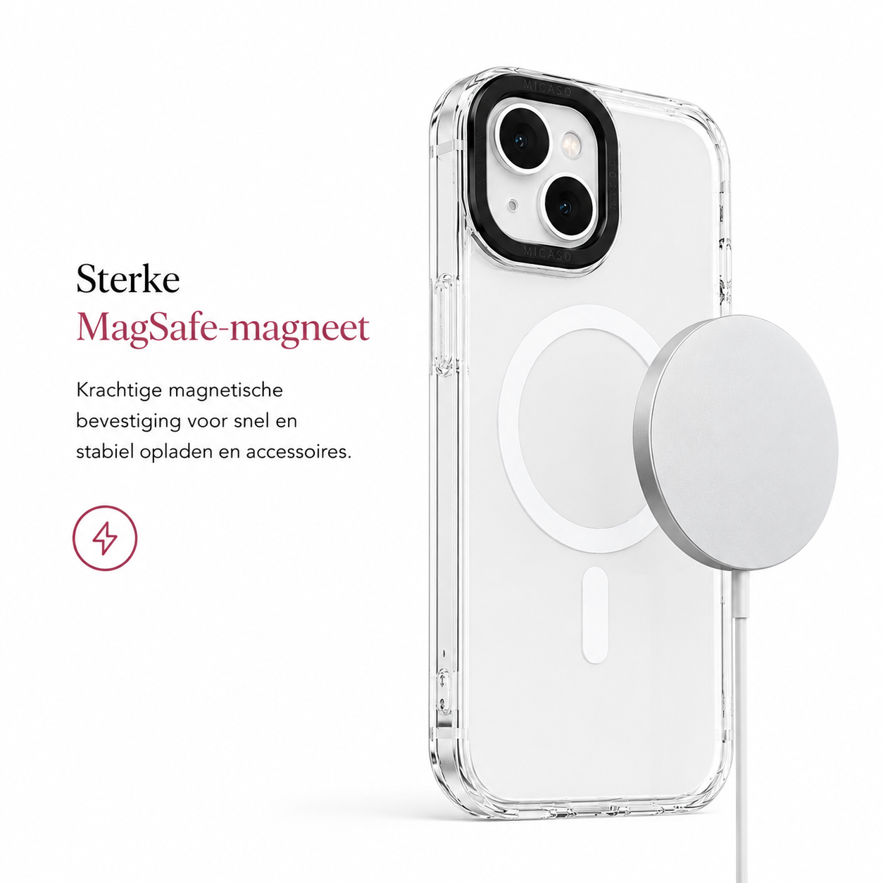 Transparant MagSafe Telefoonhoesje met Verwisselbare Designs