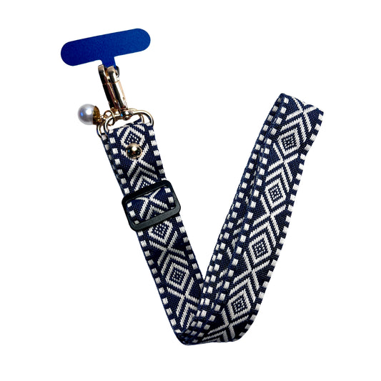 Donker Blauw Verstelbaar Telefoonkoord