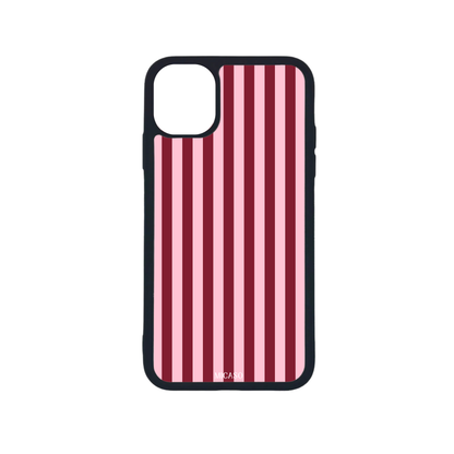 Bordeaux Pink Stripes Telefoonhoesje - Micaso