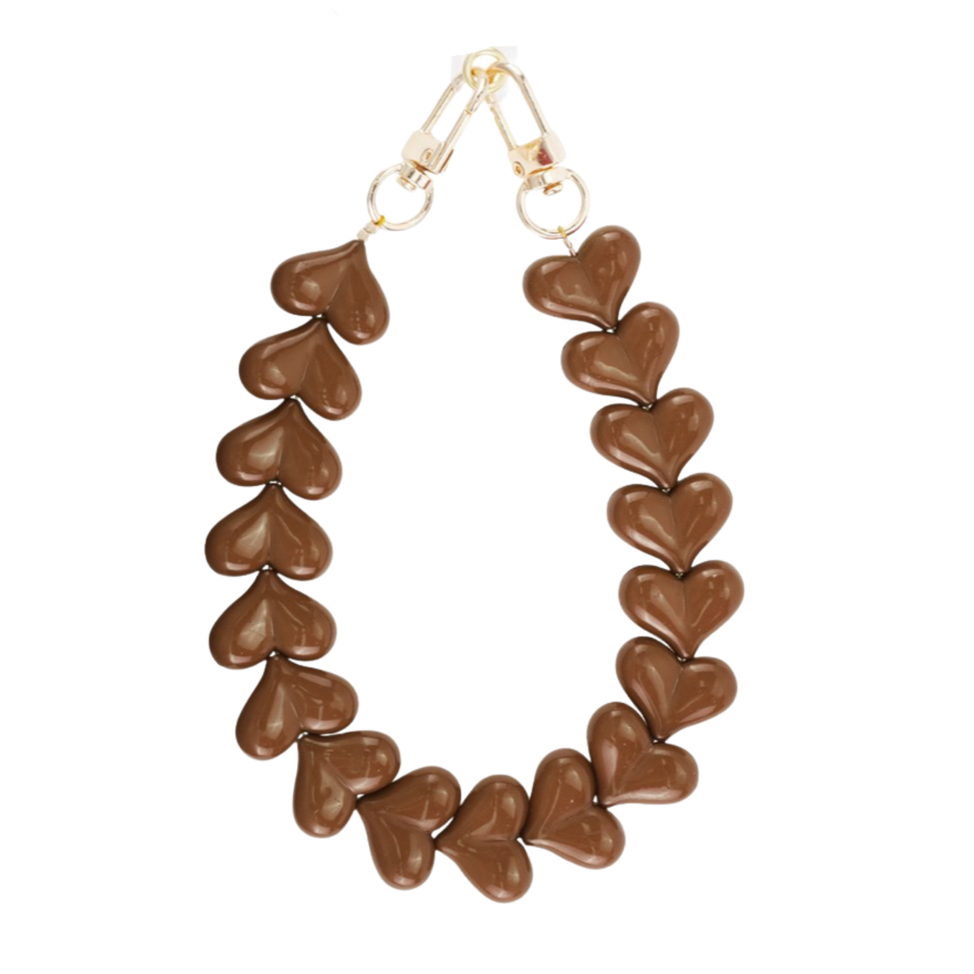 Bruin Hartjes Telefoonkoord - Micaso