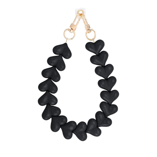 Zwart Hartjes Telefoonkoord (Pre-Order) - Micaso