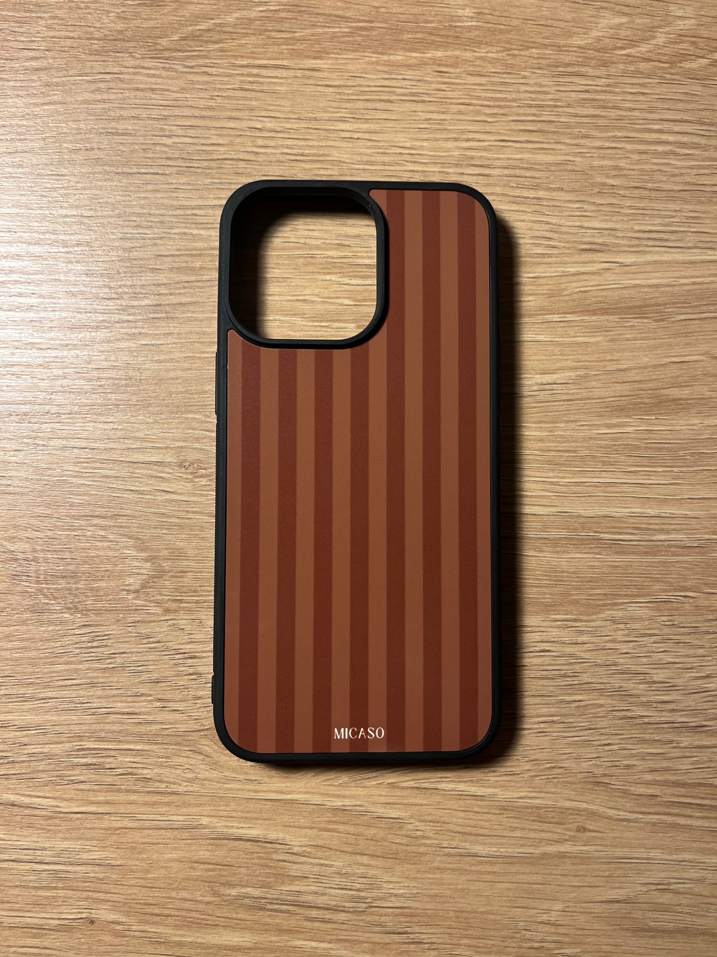Chocolate Brown Stripes Telefoonhoesje