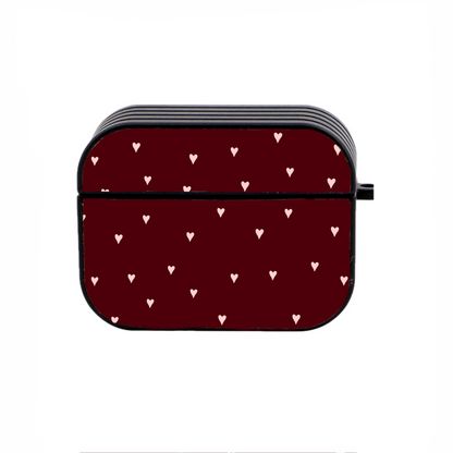 Airpods Burgundy Heart Hoesje - Micaso