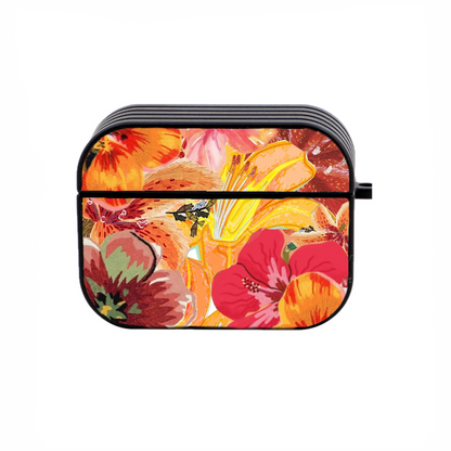 Airpods Orange Flowers Hoesje - Micaso