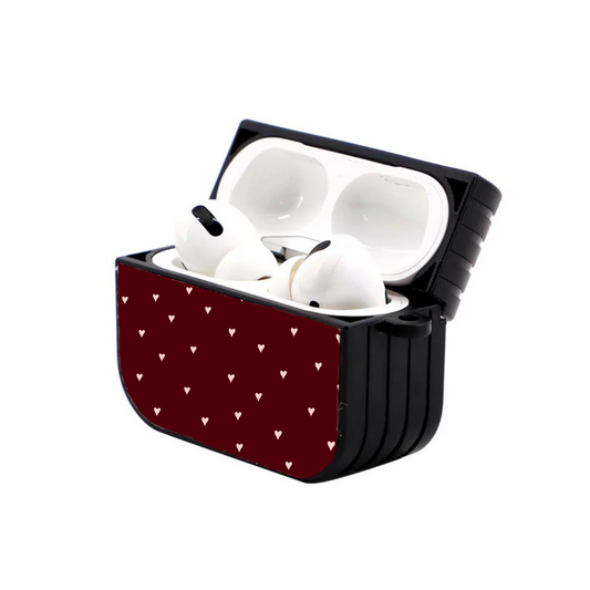 Airpods Burgundy Heart Hoesje - Micaso